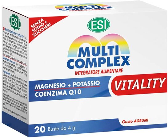 Suplemento de Magnesio, Potasio y Coencima Q10 Multicomplex Vitality ESI